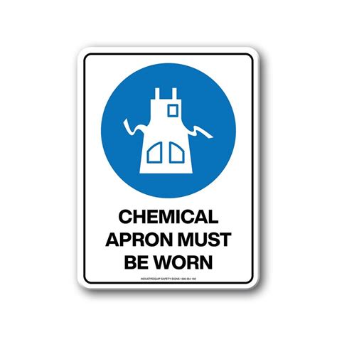 Mandatory Sign Chemical Apron Must Be Worn Industroquip