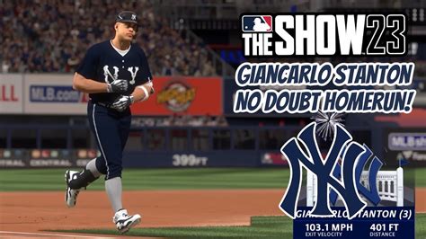 Giancarlo Stanton Destroys No Doubt Home Run Mlb The Show New