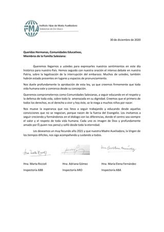 Carta Inspectoras FMA ARGENTINA PDF