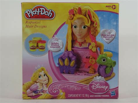 Play Doh Disney Princess Rapunzel Hair Designs Set With Sparkle