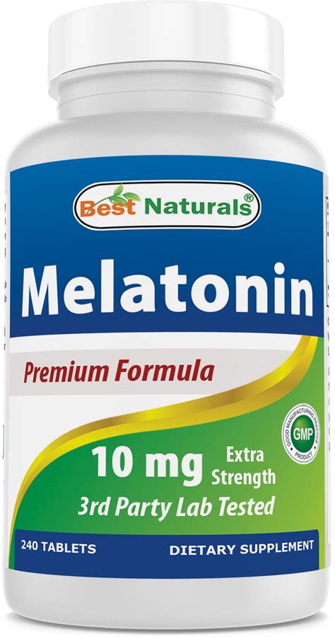 Best Naturals Melatonin 10mg - Drug-Free Nighttime Sleep Aid - Melatonin for Sleep and ...