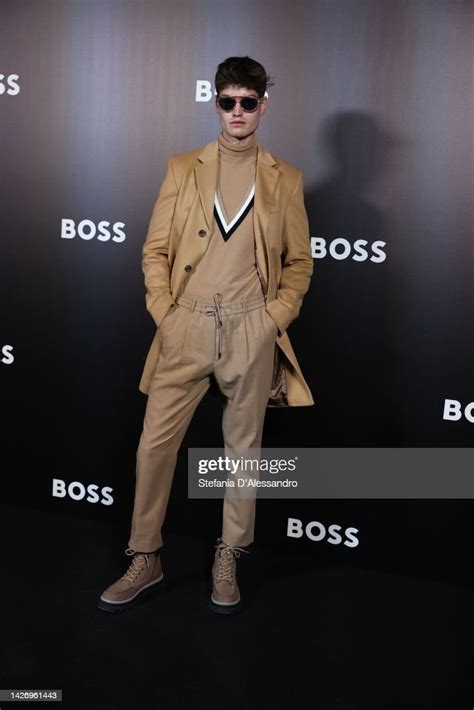 Moritz Hau Is Seen Arriving At The Boss Fashion Show During The Milan