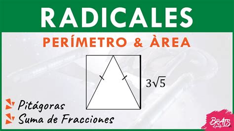 Como Calcular PERÍMETRO y ÁREA con RADICALES 1 elProfeBrAIS YouTube