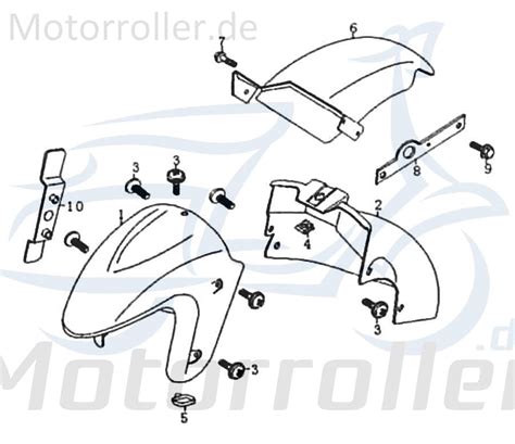 Rex RS125 Vorderradabdeckung vorn 125ccm 4Takt FIG 34 2 2 Kotflügel