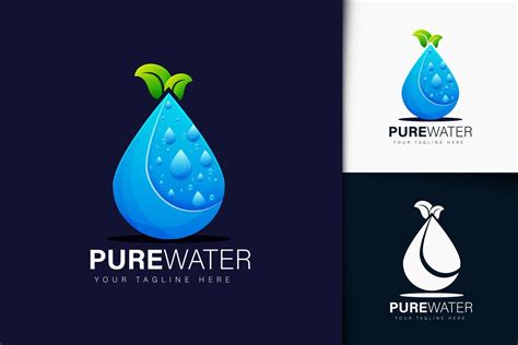 Pure water logo design 4412336 Vector Art at Vecteezy