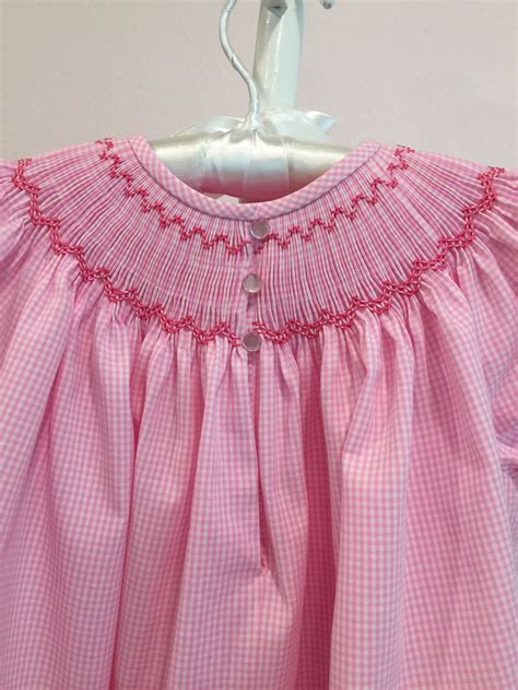 Personalizedname Hand Smocked Bishop Dresspinkblue Etsy