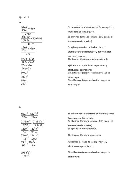 Ejercicio De Cada Tarea Realizada Algebra Trigonometr A Y