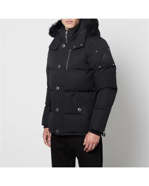 Moose Knuckles 3q Shearling Trimmed Nylon And Cotton Blend Down Coat In