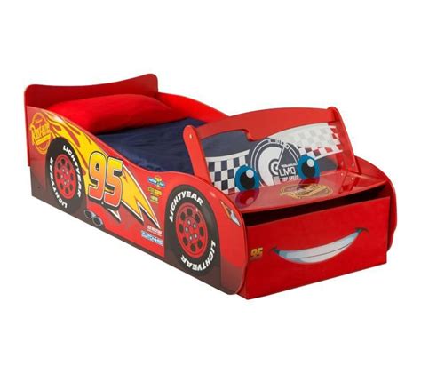 Lit Pour Gar Ons Cars Flash Mcqueen Rangement Et Pare Brise Lumineux