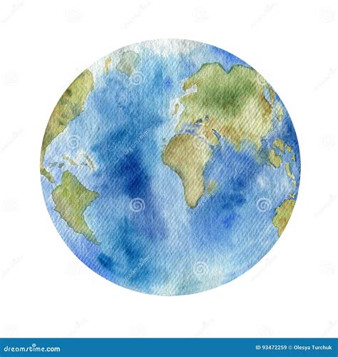 Watercolor Clipart Of Planet Earth Stock Illustration Illustration Of