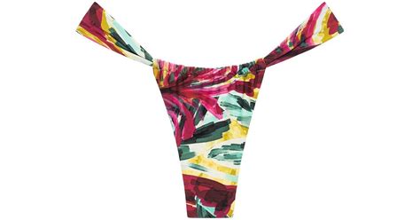Montce Isla Floral Sandra Bikini Bottom In Red Lyst