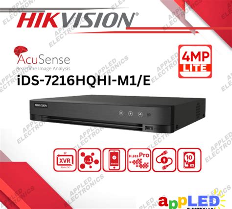 Hikvision IDS 7216HQHI M1 E Acusense 16CH 4MP LITE H 265 Pro DVR With