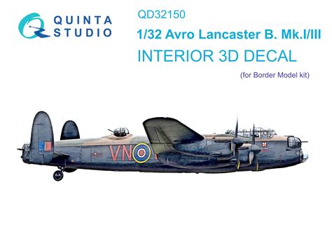 Avro Lancaster B Mk I Iii D Printed Coloured Interior On Decal