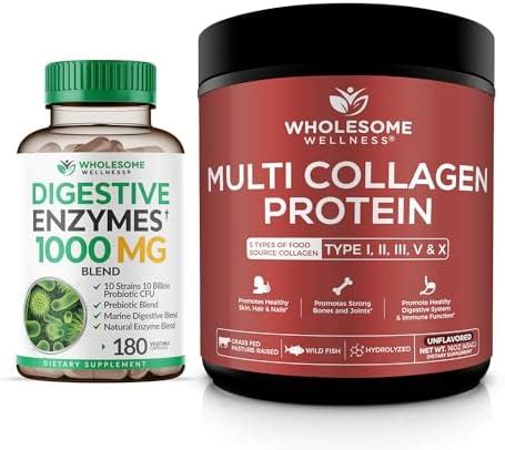 Amazon Wholesome Wellness Digestive Enzymes 1000MG Plus Prebiotics