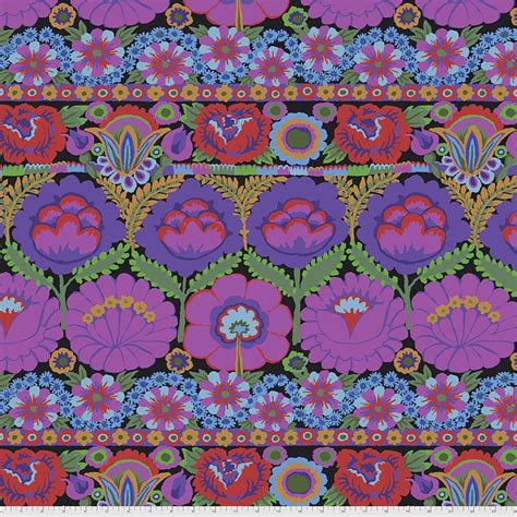 Kaffe Fassett Collective Fall 2021 Embroidered Flower Purple Preorder 803081023650