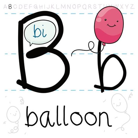 Ballon Nimmt Seine Grammatikstunde Und Lernt Den Buchstaben B Und