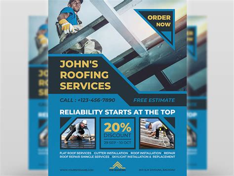 Roofing Services Flyer Template By Owpictures On Dribbble