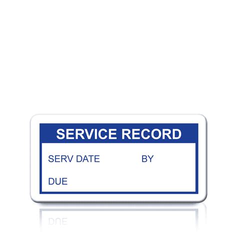 Service Record Labels in Blue - The Label People