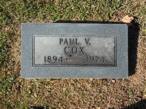 Paul Vernon Cox 1894 1974 Find A Grave Memorial