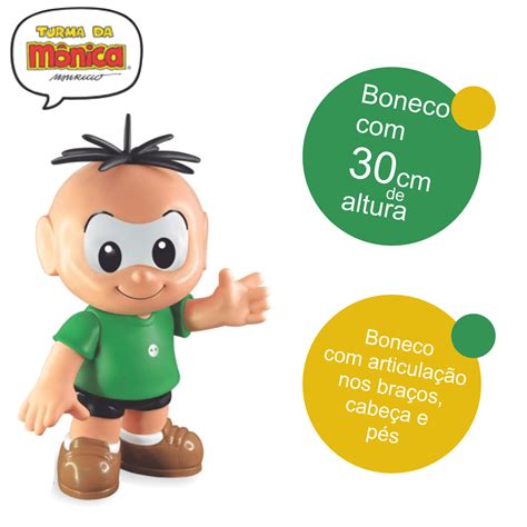 Boneco Cebolinha em vinil Turma da Mônica Cama Elástica RS