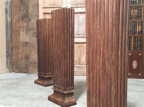 Set Of Three Antique Wood Columns For Sale At 1stdibs Antique Wood