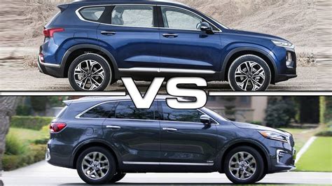 2019 Hyundai Santa Fe Vs 2019 Kia Sorento Youtube