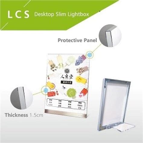 Desktop LED Slim Light Box Efficient Illumination For Advertising