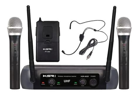 Microfone Sem Fio Headset Duplo Profissional Ksr Pro Uhf Mercado Livre