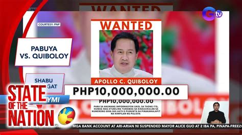 PNP Pinag Aaralang Dagdagan Ang 10 M Pabuya Para Sa Ikaaaresto Ni