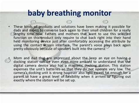 Baby breathing monitor