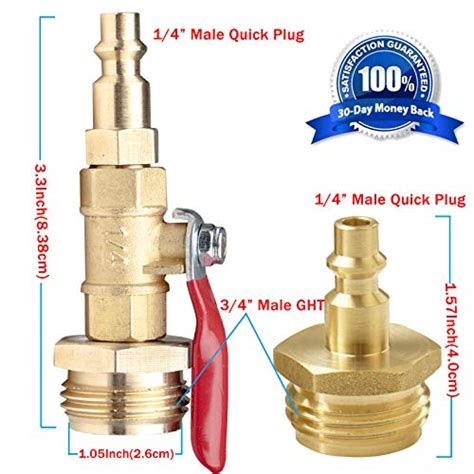 Whk Rv Winterize Blowout Adapter Blow Out Plug With Inch Male Brass