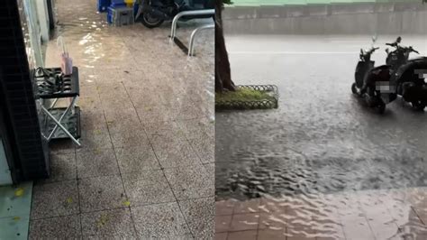 台北也淹水！豪雨轟士林「水灌騎樓」 民眾怨：叫市長出來解決│台北士林│暴雨│豪雨特報│tvbs新聞網