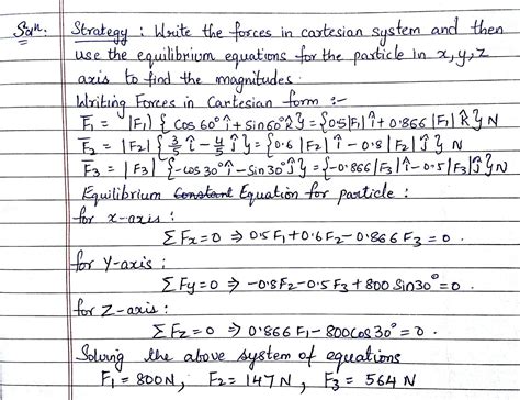 Solved Determine The Magnitudes Of F1 F2 And F3 For Equili