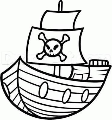 Simple Pirate Ship Drawing at GetDrawings | Free download