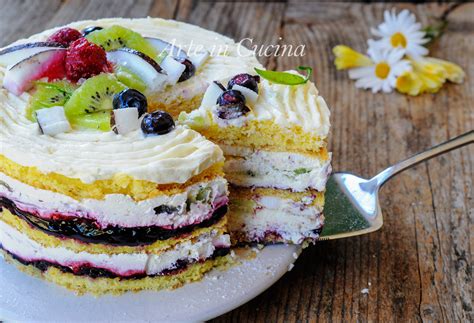 Torta Alla Frutta Panna E Mascarpone Ricetta Veloce Arte In Cucina