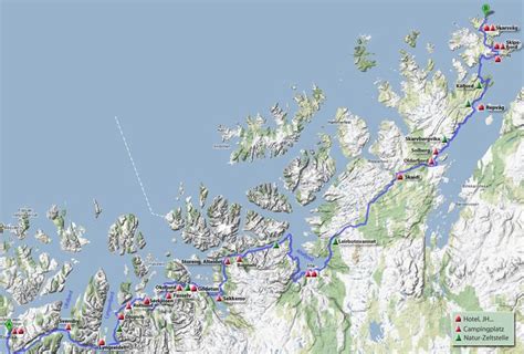 Radtour Norwegen Bersicht Troms Nordkap Norwegen Radtour Tromso