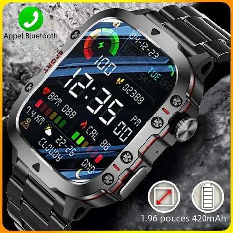 Robusto Militar Fitness Smart Watch Para Homens Android Xiaomi IOS 3ATM