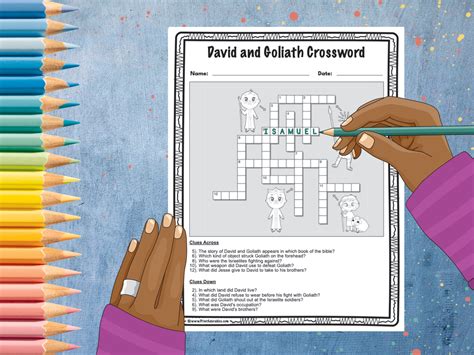 David And Goliath Crossword Puzzle Printable Made By Teachers