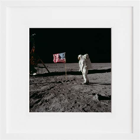 AS11-40-5875 (Buzz Aldrin and the U.S. Flag) | Framed american flag ...