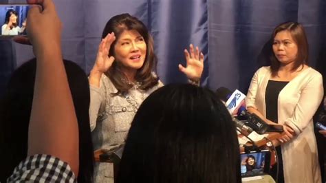 Senator Imee Marcos Answers Questions From The Senate Media Regarding