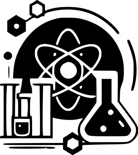 Science, Black and White Vector illustration 23852087 Vector Art at ...