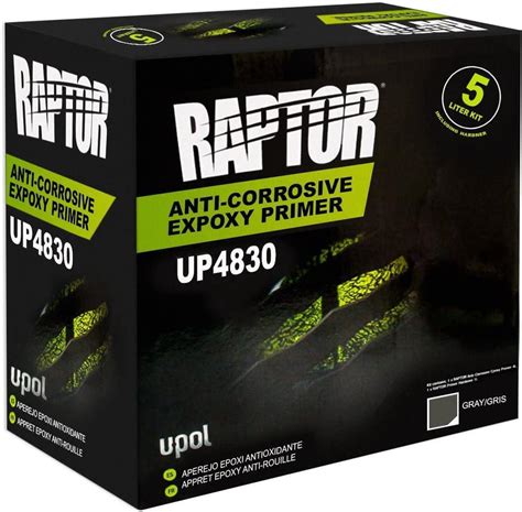 RAPTOR 4 1 Anti Corrosive Epoxy Primer Kit UP4830 Gray 5L 2 Piece Set