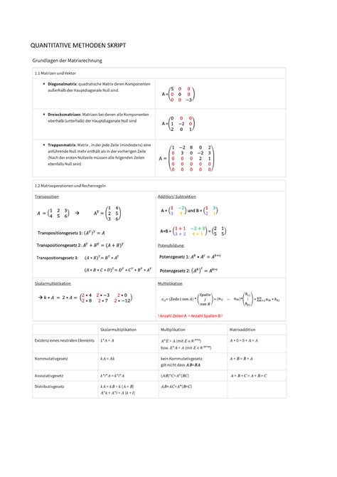 QM Skript Zusammenfassung Quantitative Methoden QUANTITATIVE