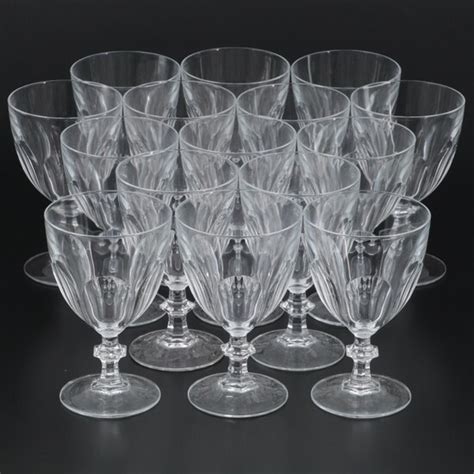 Cristal D Arques Durand Rambouillet Crystal Water Goblets In