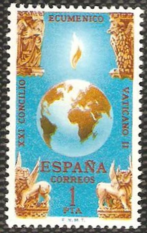 XXI concilio ecuménico vaticano II 1965 Sellos de españa Sellos España