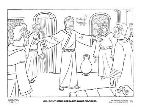 Jesus Appears To Disciples Coloring Page