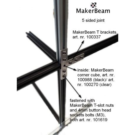 Sachet Querre En T Pour Profil S Makerbeam Openbeam