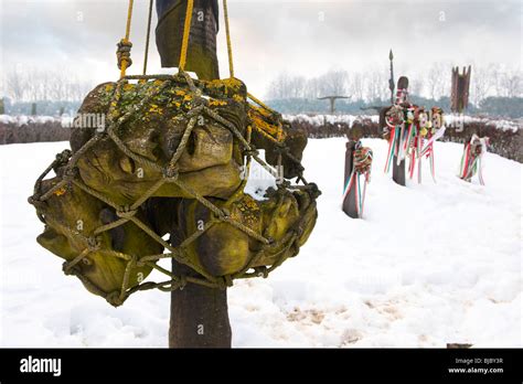 Battle Of Mohacs 1526 Memorial Park In The Snow Hungary Stock