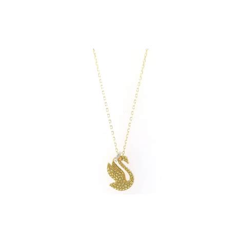 Iconic Swan Necklace Swarovski Yellow Swan