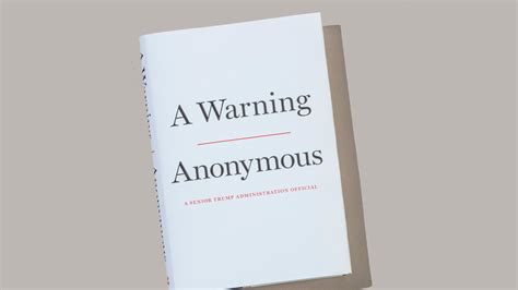 Book Review In ‘a Warning ’ Anonymous Author Makes Case Against Re Election The New York Times